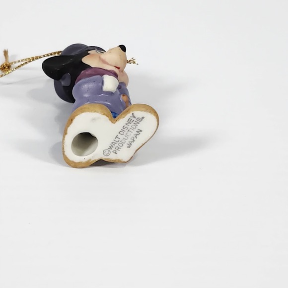 Walt Disney Productions Mickey Mouse Ceramic Christmas Ornament Japan Vintage - Picture 6 of 7